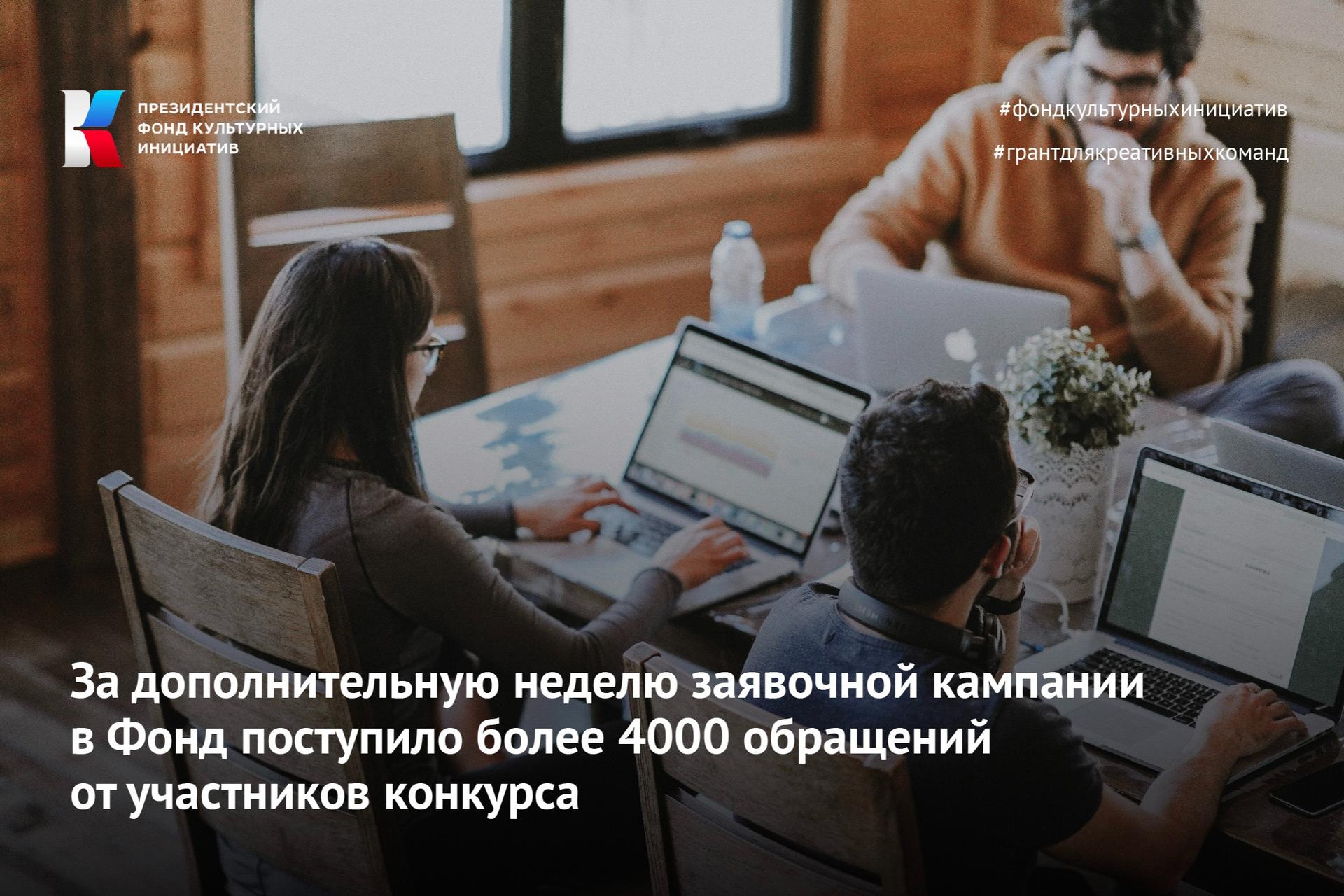 Ответы на вопросы по оформлению заявок за дополнительную неделю заявочной кампании получили свыше 4000 авторов проектов